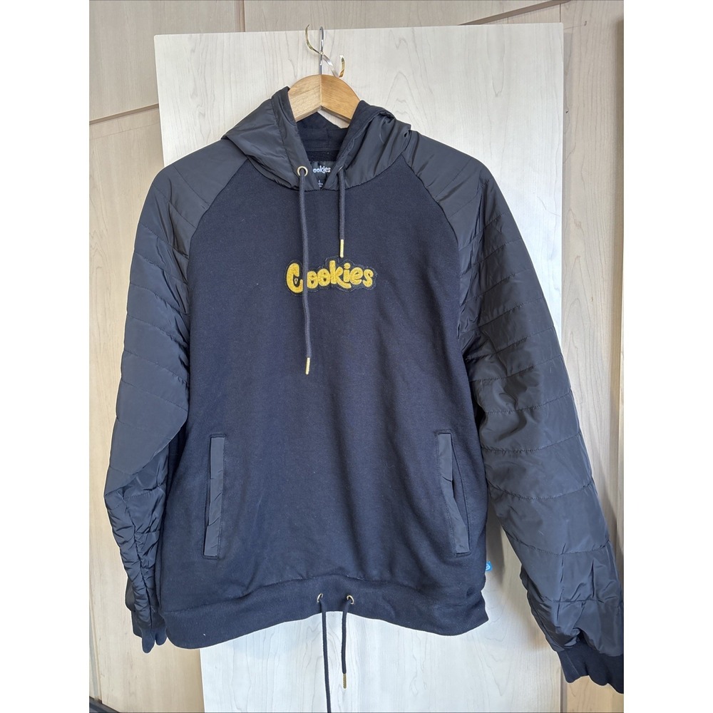 RARE Cookies Prohibition Hoodie Men's Large LG Black‎ Long Sleeves Pockets